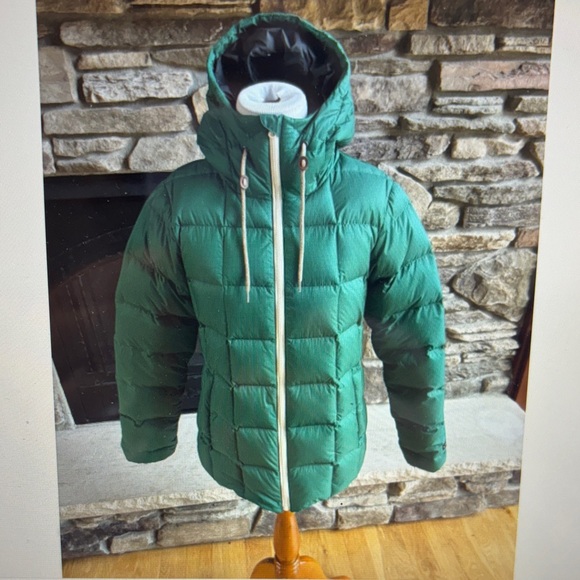 Holden Cumulus Puffer Women’s Down Jacket w/Hood Small Green - Picture 1 of 6
